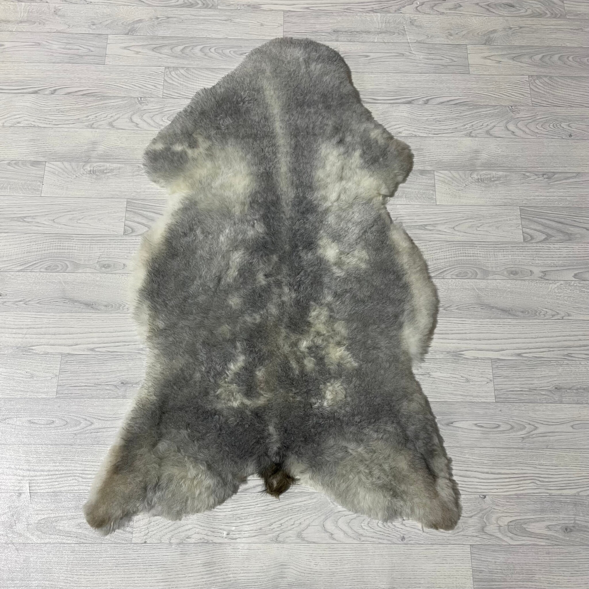 Lederstore IJslander schapenvacht grijs wit 110x70cm M