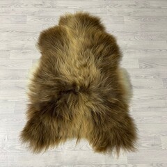 IJslander schapenvacht bruin wit 120x75cm L