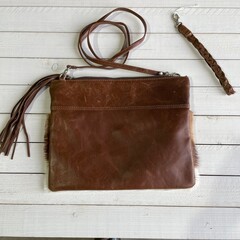 Tas Gemma 29x23cm springbok natural springbok leather top