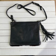 Tas Gemma springbok wijn rood zwart 29x23cm