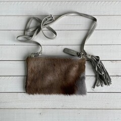 Tas Carol Springbok grijs 23x15cm