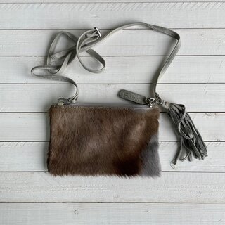 Tas Carol Springbok grijs 23x15cm