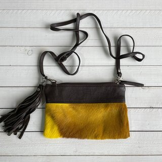 Tas Carol Springbok geel bruin 23x15cm