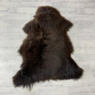 Schapenvacht bruin wit 105x85cm