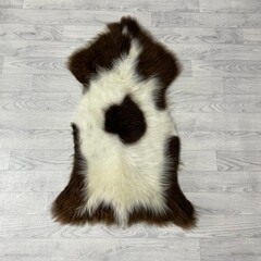Schapenvacht bruin wit 105x60cm