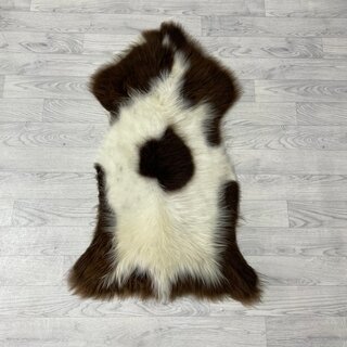 Schapenvacht bruin wit 105x60cm