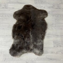 Schapenvacht bruin wit 85x50cm