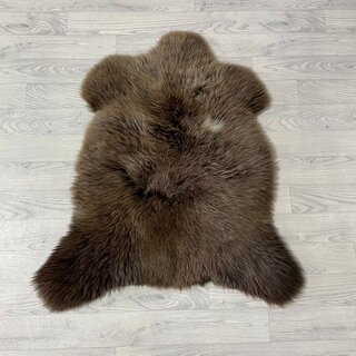 Schapenvacht bruin wit 90x80cm