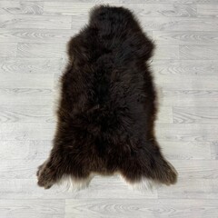 Schapenvacht bruin wit 105x70cm