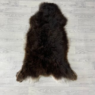 Schapenvacht bruin wit 105x70cm