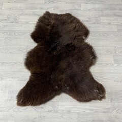 Schapenvacht bruin wit 105x80cm