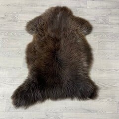 Schapenvacht bruin wit 95x75cm