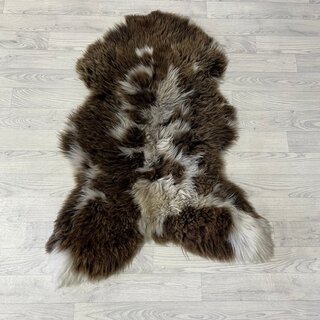 Schapenvacht bruin wit 120x80cm