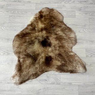 Schapenvacht mouflon bruin wit 85x70cm