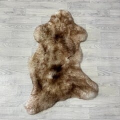 Schapenvacht mouflon bruin wit 105x65cm