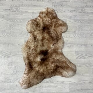 Schapenvacht mouflon bruin wit 105x65cm