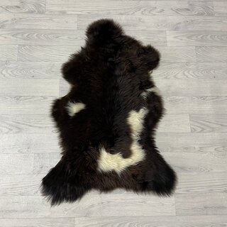 Schapenvacht bruin wit 90x60cm