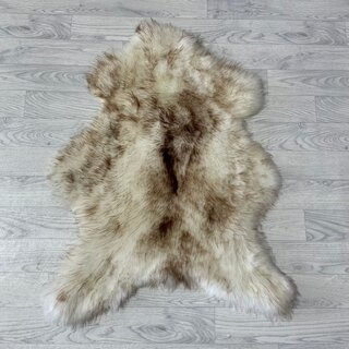 Schapenvacht mouflon bruin wit 95x75cm