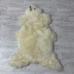Schapenvacht wit creme bruin 115x80cm M