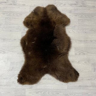 Schapenvacht bruin wit 105x70cm M