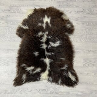 Schapenvacht bruin wit 95x70cm S