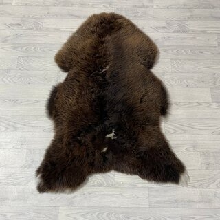 Schapenvacht bruin wit 110x80cm M