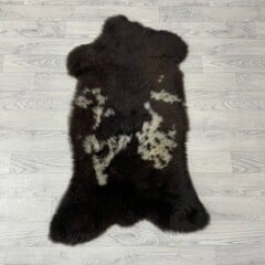 Schapenvacht bruin wit 105x65cm M