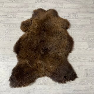 Schapenvacht bruin wit 115x80cm M