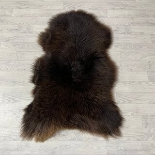 Schapenvacht bruin grijs 115x80cm M