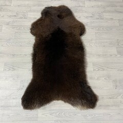 Schapenvacht bruin wit 125x75cm XL-XXL