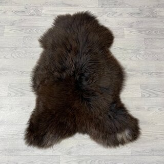 Schapenvacht bruin grijs wit 105x75cm M