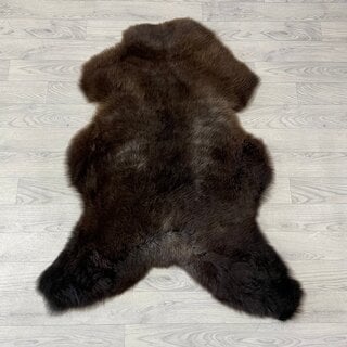 Schapenvacht bruin grijs 115x85cm M