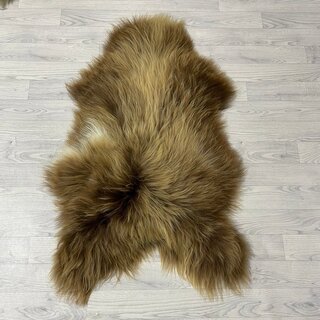 IJslander schapenvacht bruin wit 120x70cm L