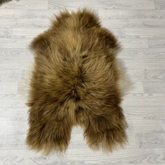 IJslander schapenvacht bruin wit 110x70cm M