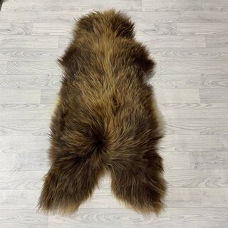 IJslander schapenvacht bruin wit 120x65cm L