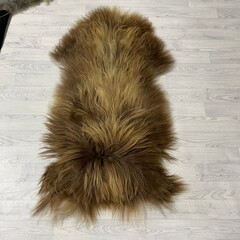 IJslander schapenvacht bruin wit 140x70cm XL-XXL