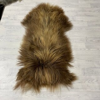 IJslander schapenvacht bruin wit 140x70cm XL-XXL