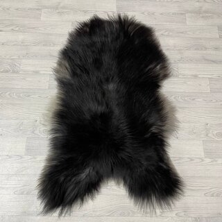 IJslander schapenvacht zwart grijs wit 115x70cm M