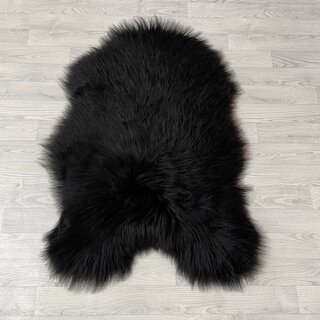 IJslander schapenvacht zwart grijs wit 120x80cm L