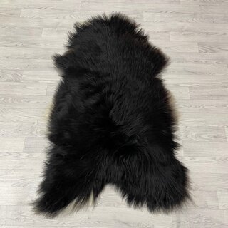 IJslander schapenvacht zwart wit bruin 140x80cm XL-XXL