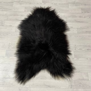 IJslander schapenvacht zwart wit bruin 120x75cm L