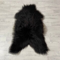 IJslander schapenvacht zwart wit bruin 125x80cm XL-XXL