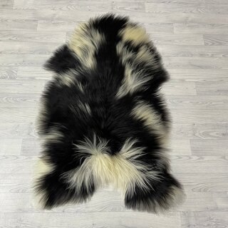 IJslander schapenvacht zwart wit 125x75cm XL-XXL