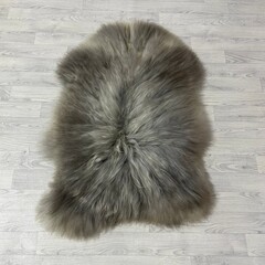 IJslander schapenvacht grijs wit 120x80cm L