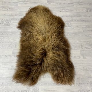 IJslander schapenvacht bruin wit 120x75cm L