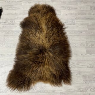 IJslander schapenvacht bruin wit 130x75cm XL-XXL