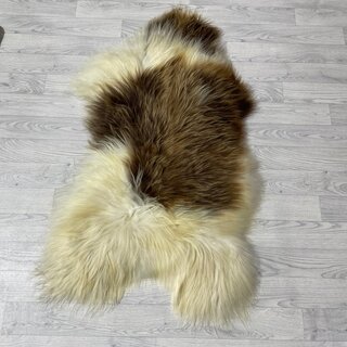 IJslander schapenvacht bruin crème 120x70cm L