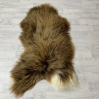IJslander schapenvacht bruin wit 120x75cm L