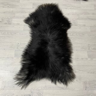 IJslander schapenvacht zwart grijs wit 115x65cm M