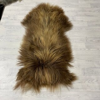 IJslander schapenvacht bruin wit 140x70cm XL-XXL